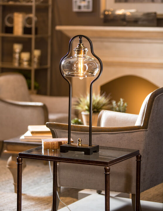 Uttermost Cotulla Aged Black Desk Lamp